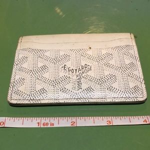Goyard White Card Wallet